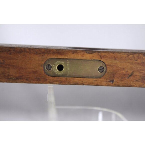 Antique 30" 1890 Stanley Rule & Level Co Wood + brass spirit level no 3, vintage - Picture 7 of 8